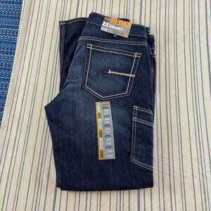 Ariat Rebar Jeans Womens 33R Mid Rise Boot Cut Workwear Stretch Durable Pants